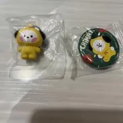 くら寿司 BT21 CHIMMY 缶バッジ キーホルダー 2点セット