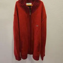 Crocodile レッド カーディガン Lサイズ