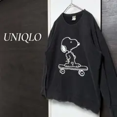 UNIQLO UT×PEANUTS スヌーピープリントトレーナー リブ袖