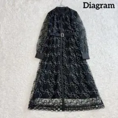 美品✨ダイアグラム チュールワンピース 刺繍 チェーン 黒 36 美品✨ダイアグラム チュールワンピース 刺繍 チェーン 黒 36 - メルカリ