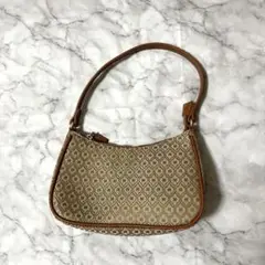 MOUSSY Mロゴ ベージュ ショルダーバッグ 茶、ベージュ系