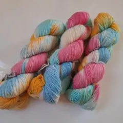 手染め毛糸3カセ