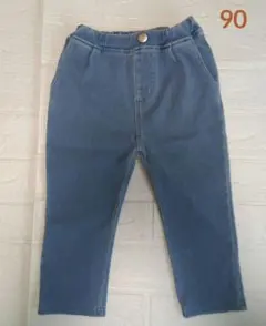【新品】プティマイン ボーイズタックパンツ ロングパンツ ブルー 90センチ