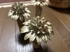 2001年 シーガル社 ピューター カエルとトンボの花器 キャンドル