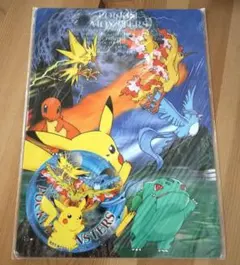 新品未使用　ポケットモンスター　ポケモン　ステッカー　下敷き　レトロ