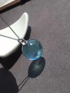 ⭐︎【高級】天然 アクアマリン ペンダントトップ s925 16.2mm - メルカリ
