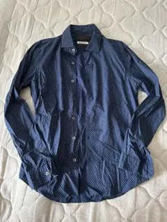 美品！ナノユニバース ネイビー シャツMイタリア
