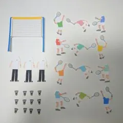 バドミントン★色紙・寄せ書き用シール12枚セット