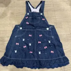 MIKI HOUSE デニムジャンバースカート ワンピース 90〜100cm