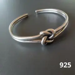 925シルバー ノットデザイン バングル ユニセックス　　ペア