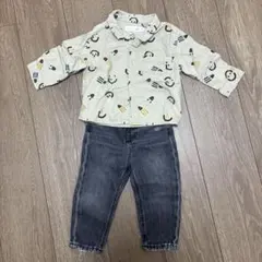 ZARA ジーンズ　長袖シャツ　セット　80