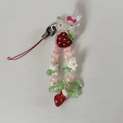 ハローキティ　いちごストラップ