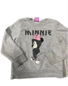 ミニーマウス グレー 長袖トレーナー 120cm