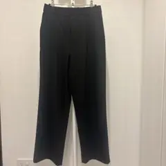 ユニクロ　タックワイドパンツ　黒　Lサイズ