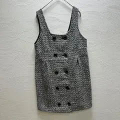 美品✨Sorridereノースリーブ ツイード風 ミニワンピース✨Lサイズ✨