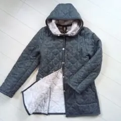 LAVENHAM　ウール　ボア　キルティング　ロングコート