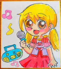 アニメスタイル 手描きイラスト 音楽