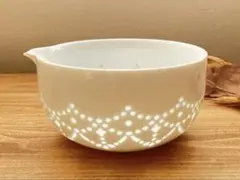 透かし模様片口抹茶碗　瓔珞˚✧₊⁎おしゃれ⁎⁺˳✧༚