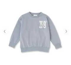 Noeil aime BeBe ブルー　インレイトレーナー 90サイズ