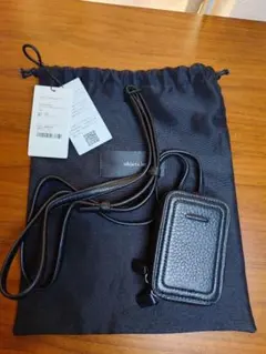 objcts.io マイクロバッグ アジャスタブルレザーストラップ付 ブラック adjustable-leatherstrap-