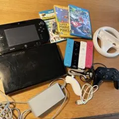 任天堂 WiiU ブラック 本体 付属品セット