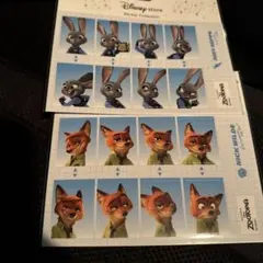 ズートピア　ニック& ジュディ シール・ステッカー 証明写真風 2点セット