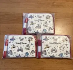 JAL パック　東京ディズニーリゾート　コインケース付パスケース　3個セット