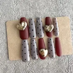 【現品】ハートネイル　ネイルチップ