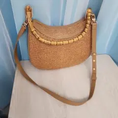 【連休値下げ】バンブーショルダーバッグ♡ベージュ