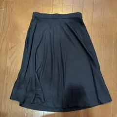 ネイビー膝下 フレアスカート Lサイズ