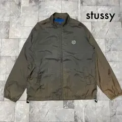stussy ナイロンジャケット ジップアップ オールド 紺タグ プリントロゴ