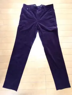 monsieur NICOLE ストレッチコーデュロイ パンツ ダークレッド