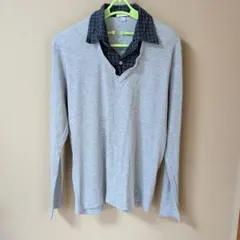 JUST FIT グレー 長袖シャツ L