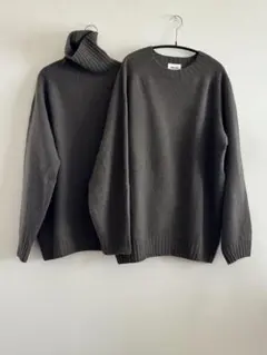 MORRIS & SONS カシミヤ ニットプルオーバー セーター グレー 美品 Morris & Sons（モリスアンドサンズ） セーター ニット MORRIS ＆ SONS