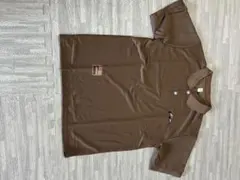 ポロシャツ　半袖　ブラウン　茶色　Ｌサイズ　メンズ　トップス