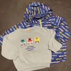 マザウェイズジャンパー104㎝　新幹線　プラレールトレーナー100㎝　2枚セット