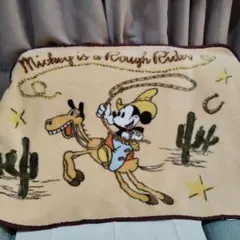 ディズニーランド カウボーイミッキーマウス ブランケット ひざ掛け毛布