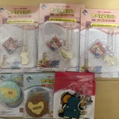 たべっ子どうぶつホルダー、缶バッジセット