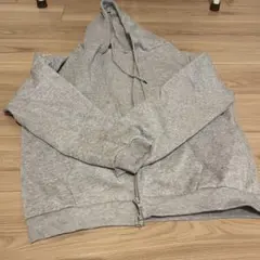 グレーパーカー　ジップアップ