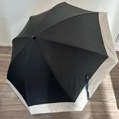 ロサブラン 折りたたみ日傘 遮光100％ ブラック シャンパンベージュUVカット