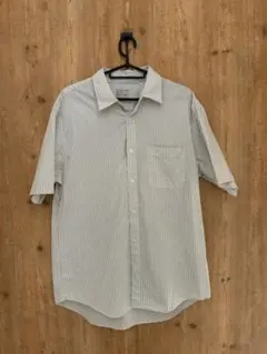 無印良品 ストライプ 半袖シャツ Lサイズのサムネイル