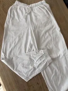 ZARA ホワイト ジョガーパンツ