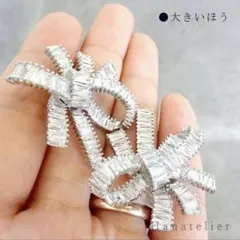 リボンデザインピアス シルバー925