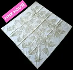 Pink House 大判三角形綿ローンストール ピンク（未使用に近い） Pink House 大判三角形綿ローンストール ピンク（未使用に近い