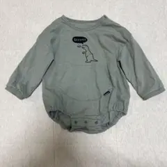 美品　ブリーズ　80cm 長袖ロンパース カバーオール　ダルマオール　くすみ