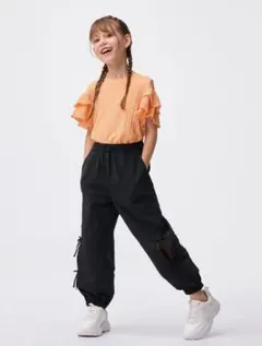 GU kids girlsドライサイドリボンパンツ 120 新品
