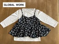 GLOBAL WORK 花柄重ね着Tシャツ グローバルワーク　130サイズ