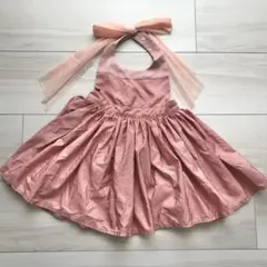 【美品】MARLMARL マールマール　エプロンドレス　初節句　80 90