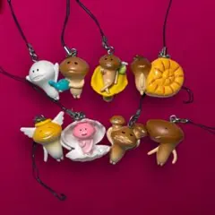 なめこフィギュアストラップ 8個セット