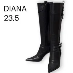 【美品】DIANA ダイアナ　サイドジップ　ポインテッドトゥ　23.5